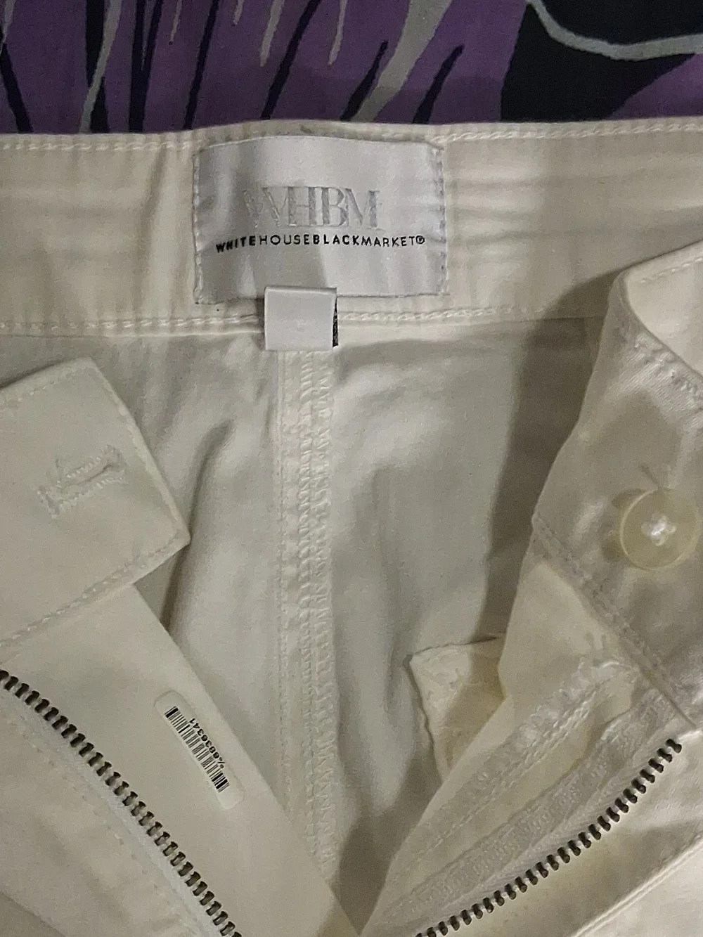 White House Black Market White High-Rise Trousers